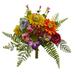 Nearly Natural 13 Artificial Mixed Flowers Bush (Set of 2)