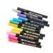 Hesxuno Color Pencils Pens 12 PC Metallic Markers Paints Pens Art Glass Paint Writing Markers DIY 12ml Back to School Supplies