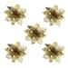 iOPQO Christmas Decoration Poinsettias Artificial Christmas Flowers Christmas Simulation Flower Xmas Ornament 5Pcs Onion Powder Christmas Flower Gold Gold Christmas Party Decorations