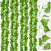 Morttic 14 Pack 98Ft Artificial Ivy Garland Ivy Garland Fake Vine UV Resistant Green Leaves Fake Plants Hanging Vine Plant for Wedding Party Garden Wall Decoration