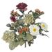 House of Silk Flowers Artificial 21 Burgundy Dry-Look Hydrangea/Rose/Daisy Bush (Set of 6)