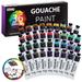 U.S. Art Supply Professional 36 Color Set of Gouche Paint in Large 18ml Tubes - Bonus Color Mixing Wheel