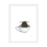 East Urban Home Teacup Bee - Painting Print Paper in Black/Brown/White | 24 H x 16 W x 1 D in | Wayfair CC2E146EC315427DBEE1CB52E3D6ED05