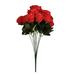 Worallymy 10 Head Artificial Rose Flower Wedding Bridal Bouquet Home Office Simulation Flower Bouquet Fake Rose Red