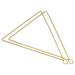 Uxcell 12 Triangle Metal Floral Hoop Frame Macrame Ring Wreath Gold Tone 2 Pack