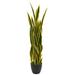 Nearly Natural 4 Sansevieria Plastic Artificial Plant Green