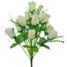 Gerich 12 Heads Artificial Roses Flowers Silk Flower Bouquet Fake Single Stem with Long Stem for Home Wedding Party Garden Decoration Milky White