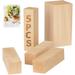 kitwin 5Pcs Basswood Carving Block Natural Soft Wood Carving Block 2 Sizes Portable Unfinished Wood Block Carving Whittling Art Supplies for Beginner Expert DIY Wood Craft