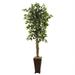 Nearly Natural 6.5 Ficus Artificial Tree with Decorative Planter Green