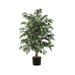 Vickerman Everyday 4 Artificial Green Smilax Bush in a Black Plastic Pot - Lifelike Home Office Decor - Faux Indoor Potted Bush