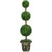 Costway 4 Artificial Topiary Triple Ball Tree Plant Indoor Outdoor UV Resistant