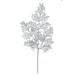 Vickerman 22 Silver Glitter Lace Holly Leaf Artificial Christmas Spray. Includes 12 sprays per pack.