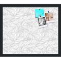 PinPix 20x17 Custom Cork Bulletin Board White Grey Poster Board Has a Fabric Style Canvas Finish Framed in White Grey by ArtToFrames (PinPix-1877)