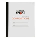 School Smart Stitched Cover Composition Book Red Margin 8-1/2 x 7 Inches 40 Pages