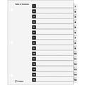 Onestep Printable Table Of Contents And Dividers 15-Tab 1 To 15 11 X 8.5 White 1 Set | Bundle of 5 Sets