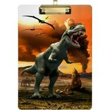 ZHANZZK Dinosaur Clipboard Hardboard Wood Nursing Clip Board and Pull for Standard A4 Letter 13x9 inches