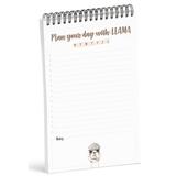 Inkdotpot To Do List Notepad 6 X 9 Paper Stationery Plan Your Day With Llama Spiral Notepad Daily Checklist- Motivational Organizer Planner List Pad- Notepad Tear Off (50 Sheets)