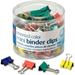 Officemate Metal Mini Binder Clips - Mini - 0.25 Size Capacity - 60 / Pack - Assorted