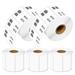 GREENCYCLE 5 Roll (1500 Labels/Roll) White Jewelry Price Tag 2-up Labels Barbell Style Labels Compatible for Dymo 30299 3/8 x 3/4 (10mmx19mm) LabelWriter Printer BPA Free