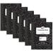 Composition Book Black Marble 1 cm Quadrille Ruled 9-3/4 x 7-1/2 100 Sheets Pack of 6