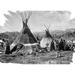 Shoshone Village 1870. /Nshoshone Native American Village Near The Sweetwater River At Fort Stambaugh Wyoming. Photographed By William Henry Jackson 1870. Poster Print by Granger Collection