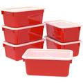 Storex Small Cubby locker Bin with Cover Classroom Red(6 units/pack)