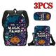 3Pcs/Set Cartoon Encanto School Backpack for Little Girls The New Movie Bag Shoulder Pencil Box Set Gift (#12)