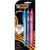 BIC Gelocity Quick Dry Retractable Fashion Gel Pen Medium Point (0.7 mm) Assorted Colors 3-Count