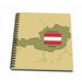 3dRose The map and flag of Austria with Austria printed in both English and Austrian. - Memory Book 12 by 12-inch