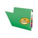 Reinforced End Tab Colored Folders Straight Tab Letter Size Green 100/Box