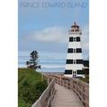 Prince Edward Island Canada Cedar Dunes Lighthouse (16x24 Giclee Gallery Art Print Vivid Textured Wall Decor)