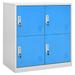 vidaXL Locker Cabinet Light Gray and Blue 35.4 x17.7 x36.4 Steel