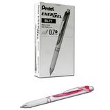 Pentel EnerGel Pearl Deluxe RTX Retractable Liquid Gel Pen 0.7mm Pink Accent Pink Ink Box of 12 (BL77PW-P)