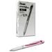 Pentel EnerGel Pearl Deluxe RTX Retractable Liquid Gel Pen 0.7mm Pink Accent Pink Ink Box of 12 (BL77PW-P)