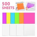 500 Pcs Transparent and Clear Sticky Notes Waterproof Post-it Notes 3x3 Self-Adhesive Memo Papers Removable Used to Call Attention to Information without Covering Text