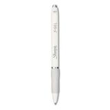 Sharpie S-Gel Fashion Barrel Gel Pen Retractable Medium 0.7 mm Black Ink Pearl White Barrel Dozen (2126236)