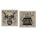 Classic Deer Silhouette and Cabin Live Love Lake and Cabin Sweet Cabin Set by Wellington Studios; Lodge Decor; Two 12x12in Paper Posters