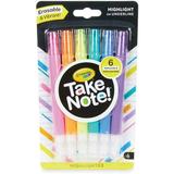 Crayola Take Note Erasable Highlighters - Chisel Marker Point Style - Assorted - 6 / Pack | Bundle of 5 Packs