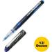 AbilityOne 7520014612663 SKILCRAFT Liquid Magnus Roller Ball Pen Stick Micro 0.5 mm Blue Ink Clear/Blue Barrel Dozen