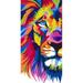 Colorful Lion Portrait by Chelsea Goodrich (18 x 36)