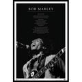 Bob Marley - Iron Lion Zion Lyrics Laminated & Framed Poster (24 x 36)