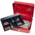 Stalwart 8 Inch Locking Cash Box with Coin Tray