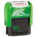 Cosco Green Line Message Stamp Posted 1 1/2 x 9/16 Red