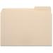 Business Source 1/3 Tab Cut Letter Recycled Top Tab File Folder - 8 1/2 x 11 - 3/4 Expansion - Top Tab Location - Right Tab Position - Manila - 10% Recycled - 100 / Box | Bundle of 5