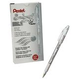 Pentel Sunburst Metallic Pen Silver Pack of 12 (PENK908Z-12)