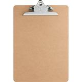 Business Source Hardboard Clipboard - 8 1/2 x 11 - Hardboard - Brown - 1 Each | Bundle of 5