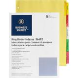 Business Source Insertable Tab Ring Binder Indexes - 5 Blank Tab(s)2 Tab Width - 8.5 Divider Width x 11 Divider Length - Letter - 3 Hole Punched - | Bundle of 2 Boxes