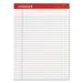 Universal Perforated Ruled Writing Pads Wide/Legal Rule Red Headband 50 White 8.5 x 11.75 Sheets Dozen (20630)