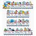 Carson Dellosa Alphabet Train Bulletin Board Set Grade PK-2 (1 Train and 2 illustrations per letter )