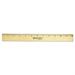 Wood Ruler With Single Metal Edge Standard 12 Long | Bundle of 2 Each